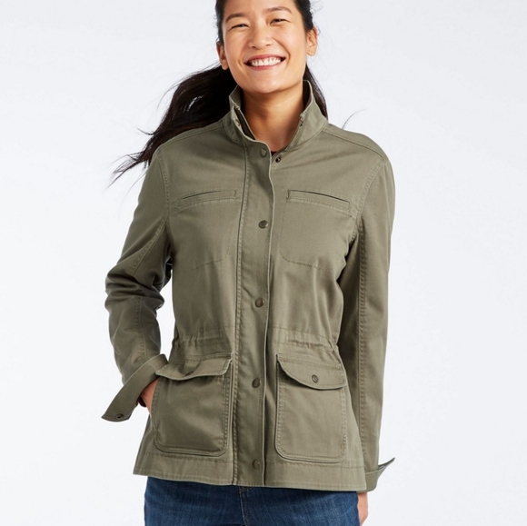 cinched waist utility jacket